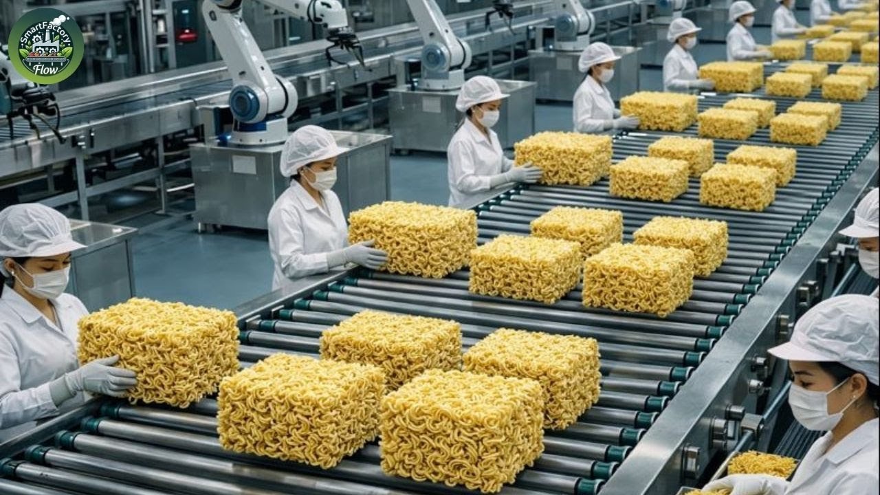 Inside a Massive Korean Noodle Factory: How Instant Ramen Is Made