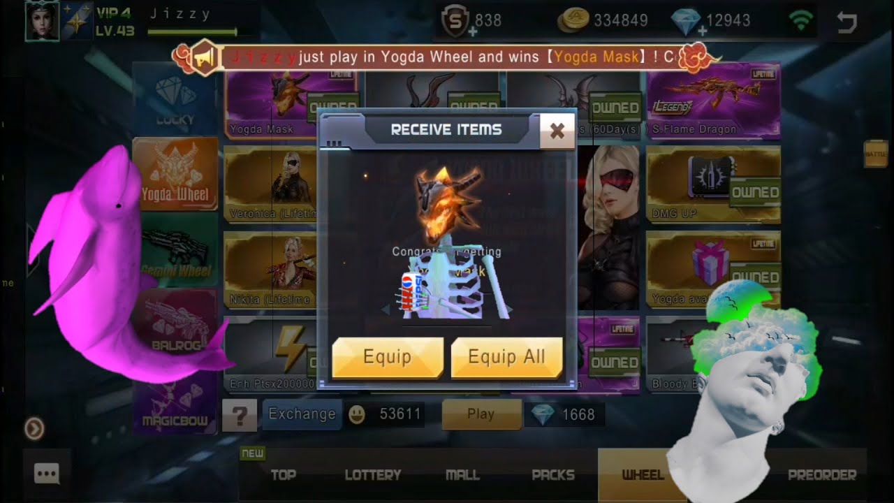 Yogda Wheel Got Yogda Mask , Veronica And Nikita Char.