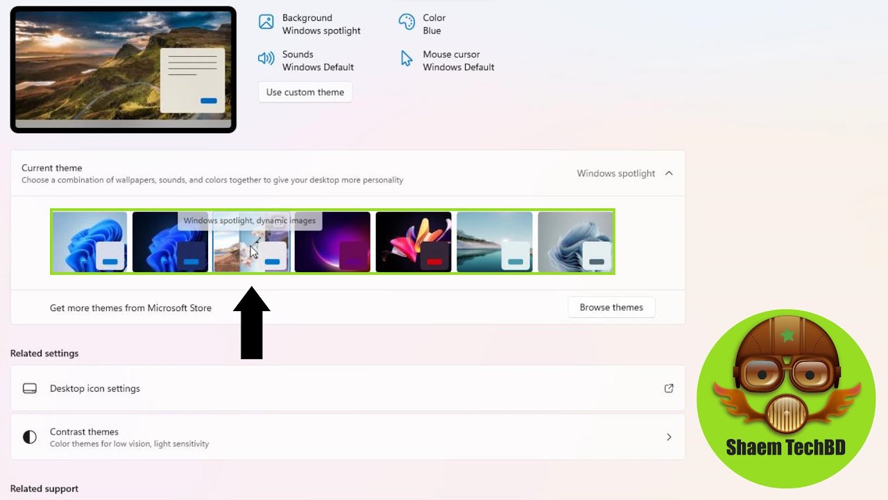 How to Enable Spotlight Desktop From Themes