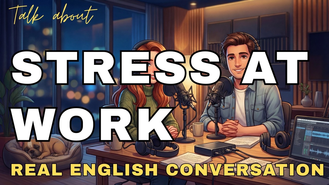 Talking About Stress at Work | Real English Conversation Listening Practice