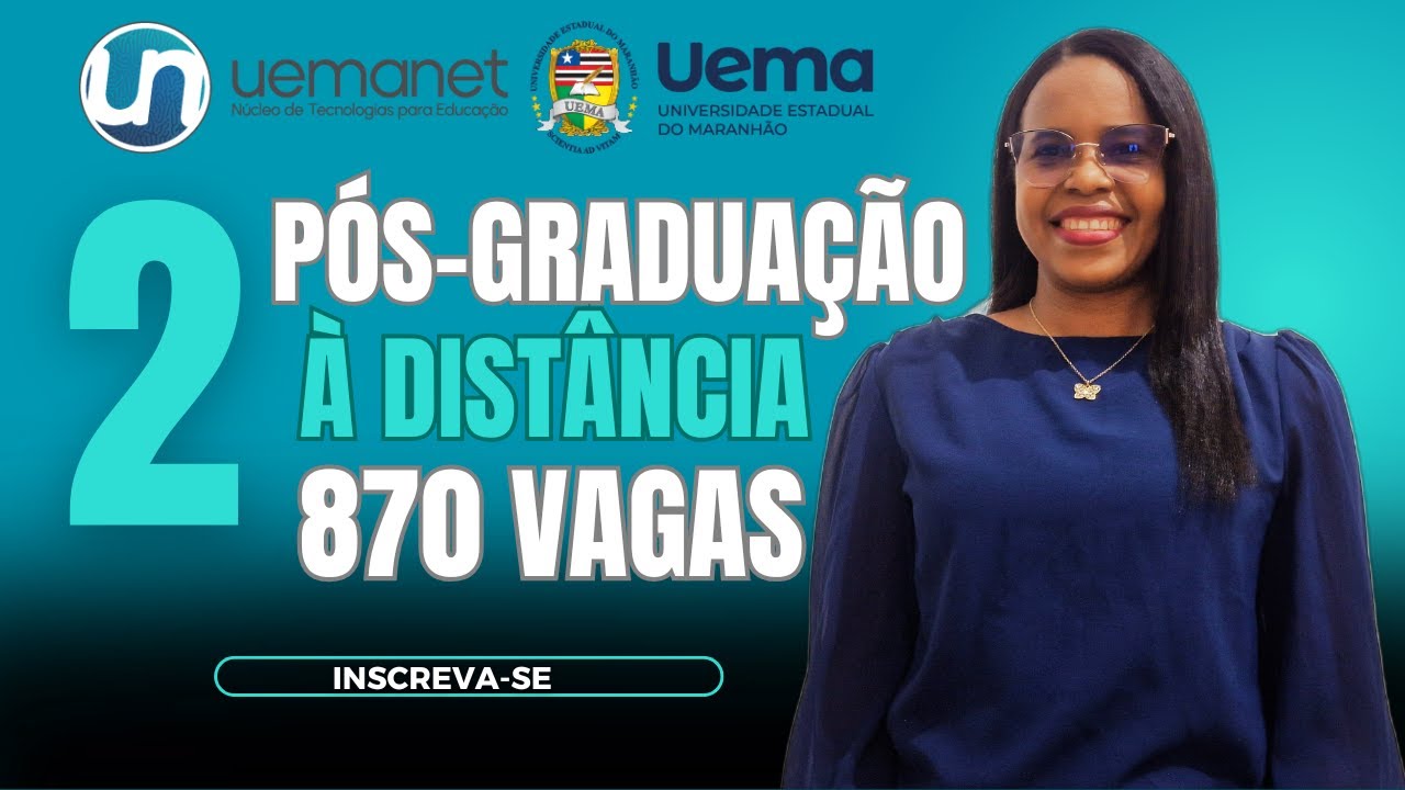 📢 UEMA abre 870 vagas para pós-graduação EaD gratuita! 🎓📚 Inscrições  prorrogadas