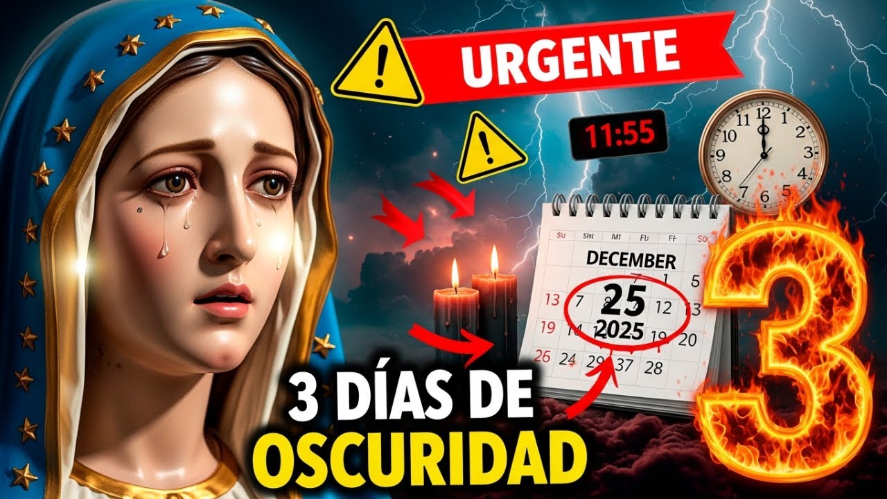 🔴 URGENTE: LA VIRGEN MAR&Iacute;A REVELA LA FECHA EXACTA | 3 D&Iacute;AS DE OSCURIDAD EN DICIEMBRE 2025 ⚠️