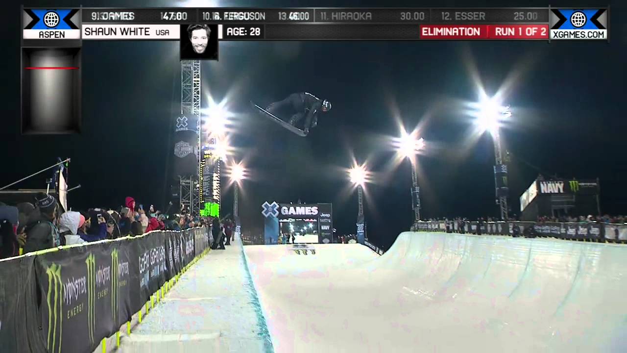 Shaun White Goes BIG in Snowboard SuperPipe - Winter X Games