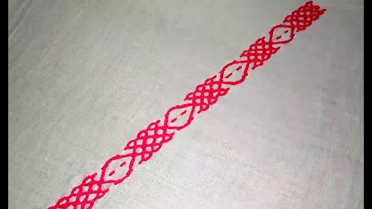 Nakshi Kantha Border line/Kamij Border lineEmbroidery ( নকশী কাঁথা/ কামিজের বর্ডার সেলাই)