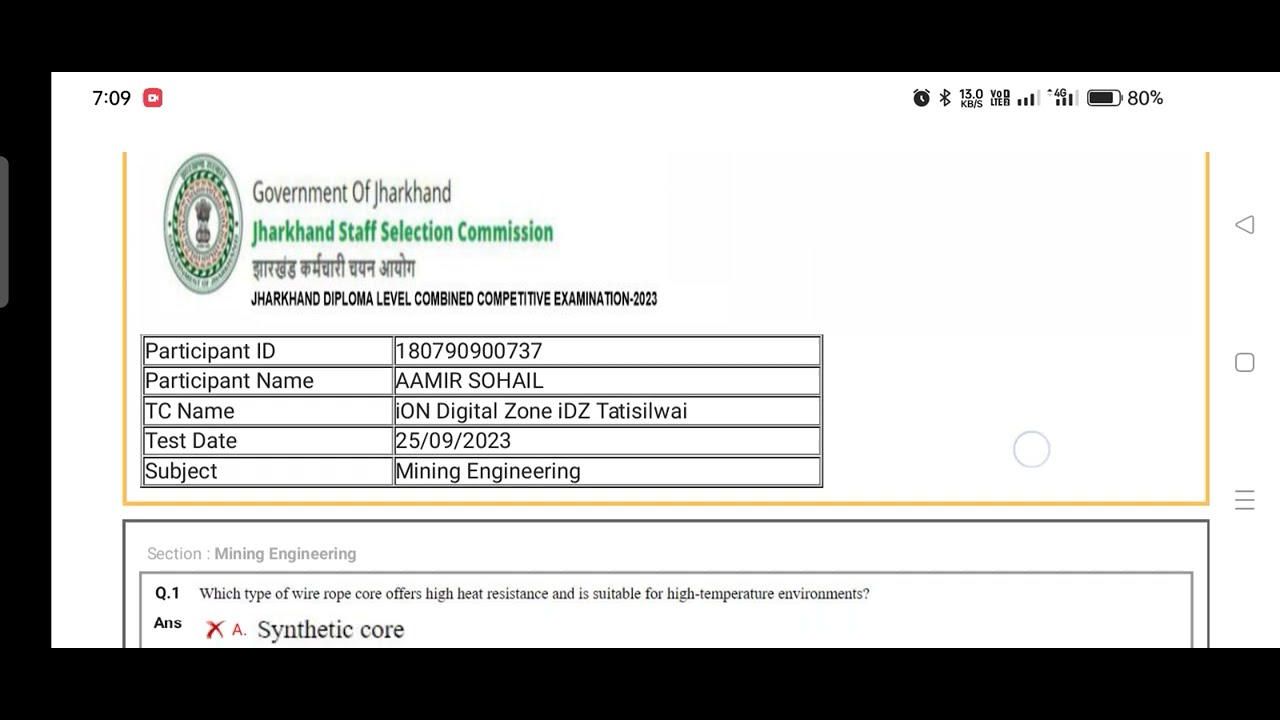 JSSC MINING INSPECTOR PREVIOUS YEAR PAPER|| JHARKHAND MINING INSPECTOR PYQ 2023 || MSV