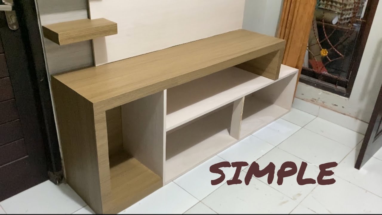 Cara membuat meja TV minimalis mudah dari triplek multiplek ( PART 1 )