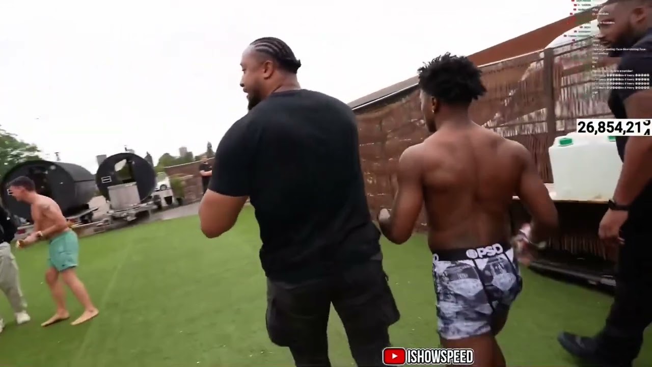 Ishowspeed drops his phone in an ice bathtub in Denmark 💀 (it still works)