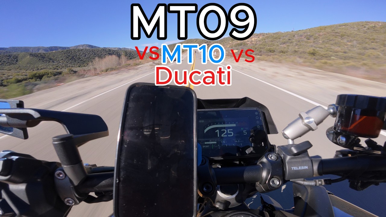 MT09 Chases MT10 and Ducati Monster!