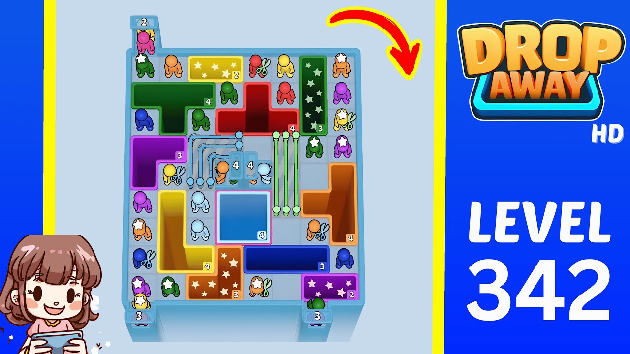 Drop Away Level 342 Solution Walkthrough