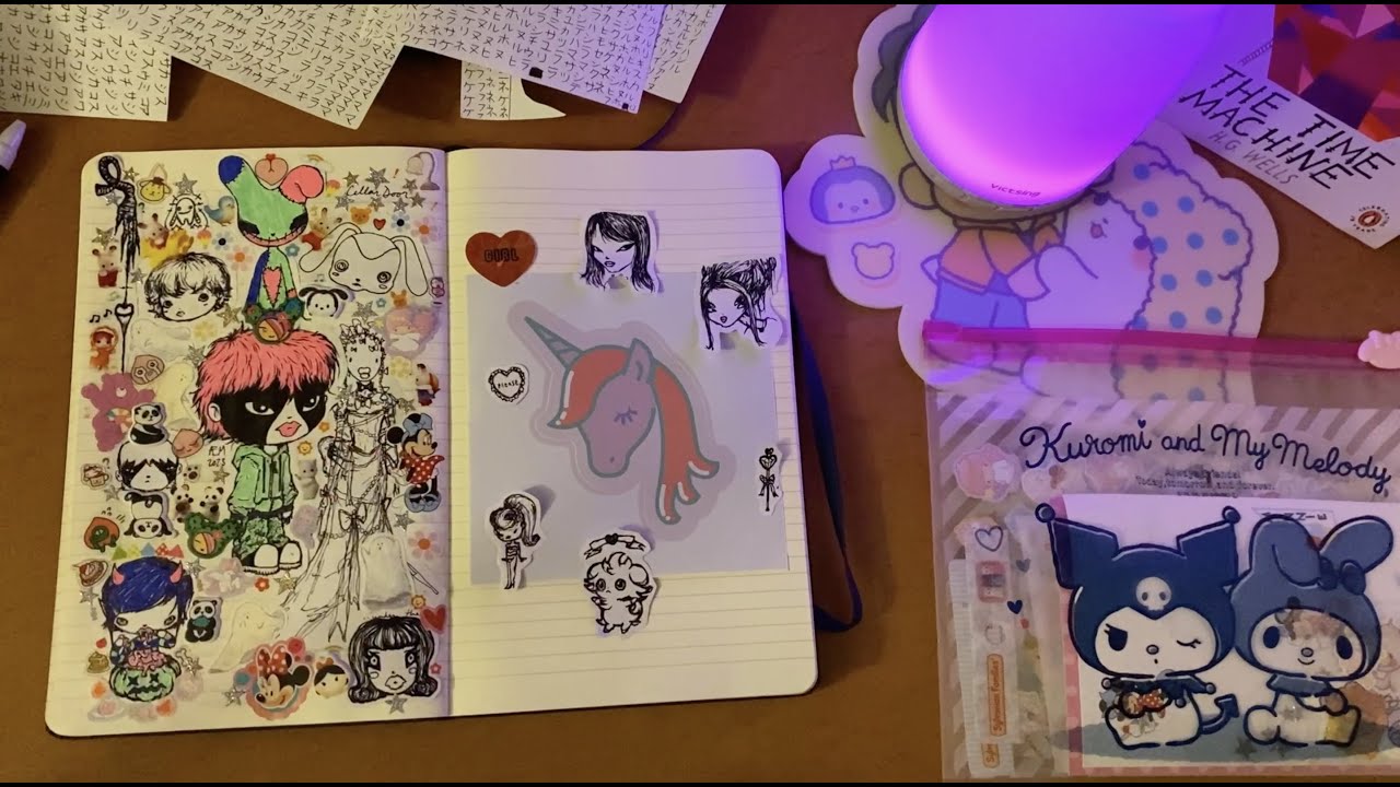 scrapbooking / making a collage ASMR