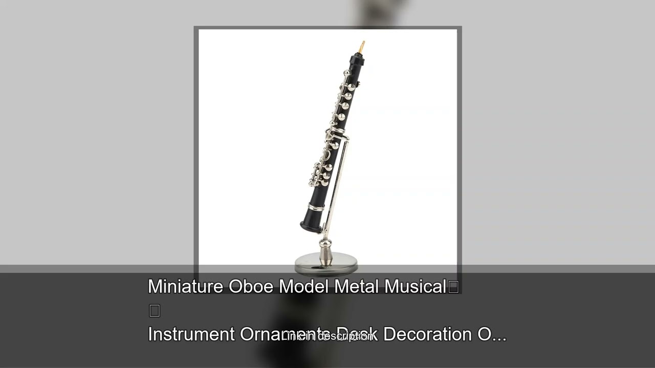 Miniature Oboe Model Metal Musical Instrument Ornaments Desk Decoration Oboe Model Display