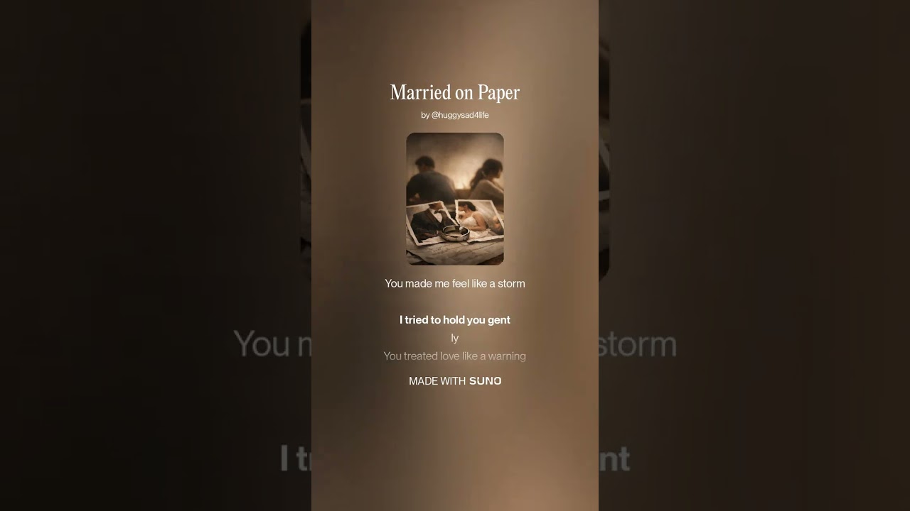 Married on Paper#aimusic #sunoai #lovesong