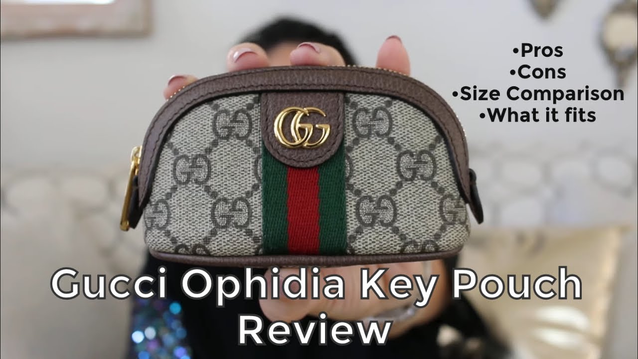 GUCCI OPHIDIA KEY POUCH REVIEW: PROS, CONS, SIZE COMPARISON, WHAT IT FITS