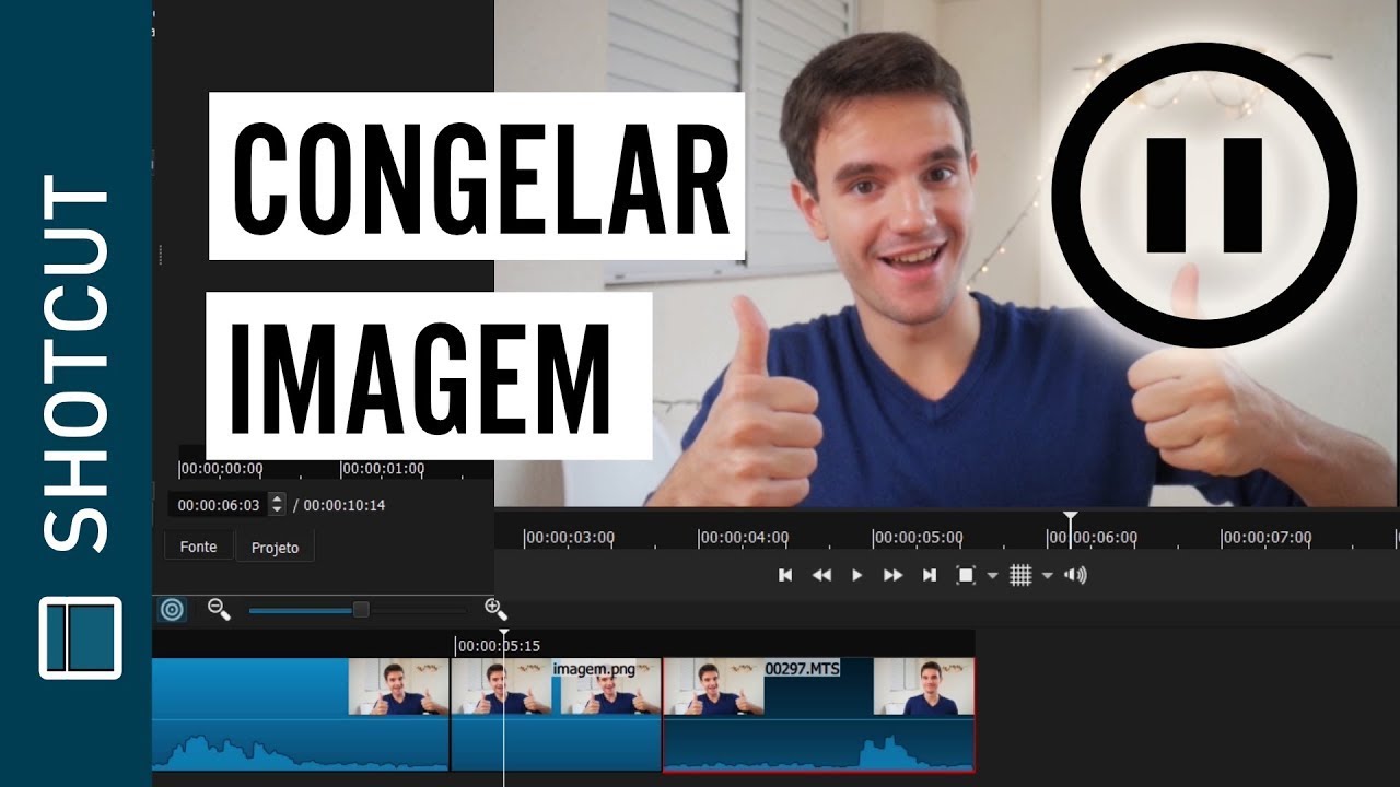 Como CONGELAR vídeo (efeito freeze frame, shotcut)