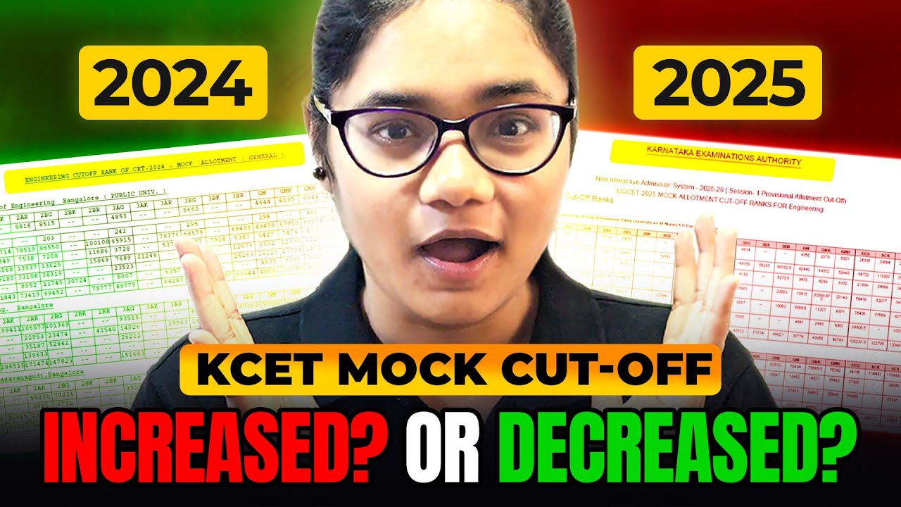 KCET 2024 vs 2025 Mock Cut-Off Ranks 🔄 | What&rsquo;s Changed?