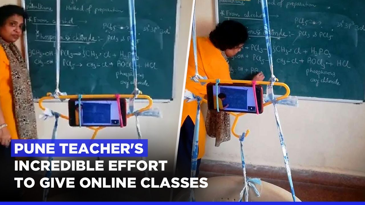 Pune Teacher's Jugaad Of DIY Tripod To Take Online Classes From Home Goes Viral