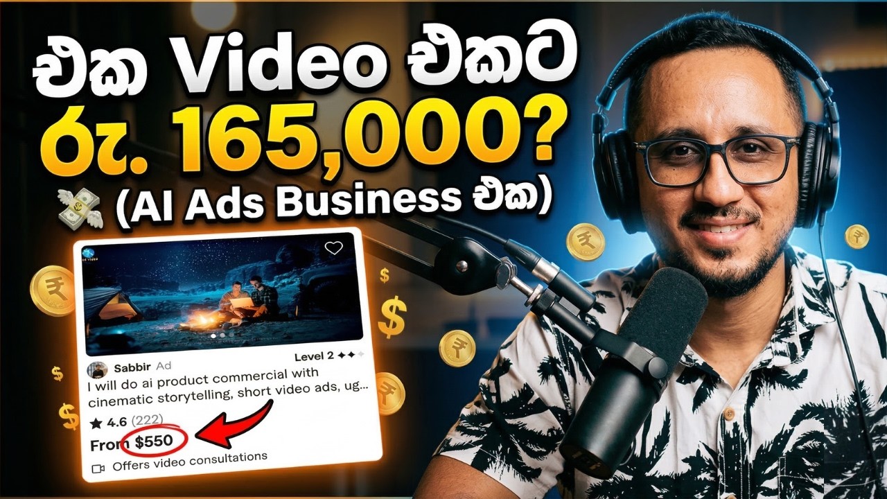 AI Ads හදලා සල්ලි හොයමු 💰 (එක Video එකකට රු.50,000+?) | 100% Realistic AI Ads Full Guide