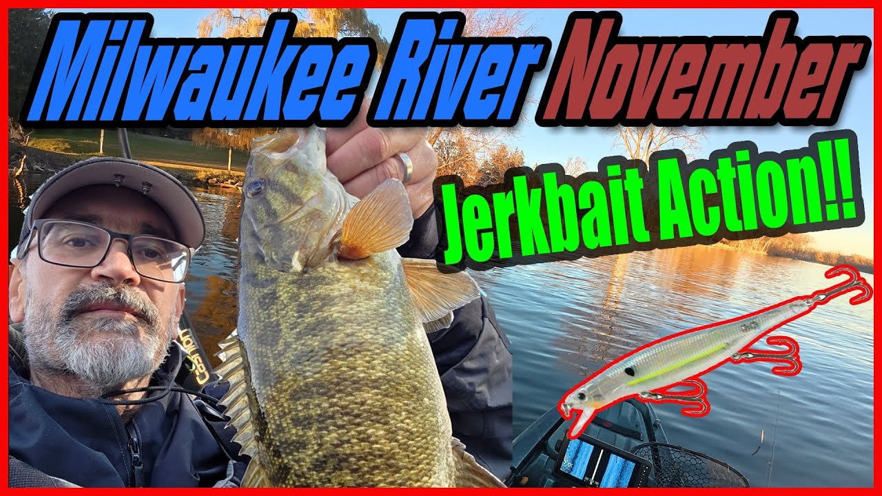 November Fishing Adventures: Jerkbait Success on the Milwaukee River! 🌊