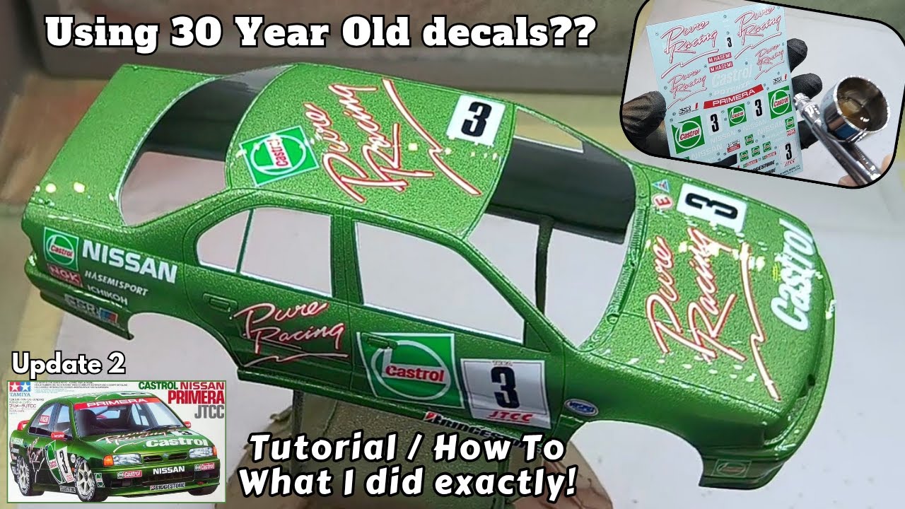 Restoring 30-Year-Old Decals for My Tamiya Nissan Primera JTCC | Vintage Decal Tutorial & Tips!