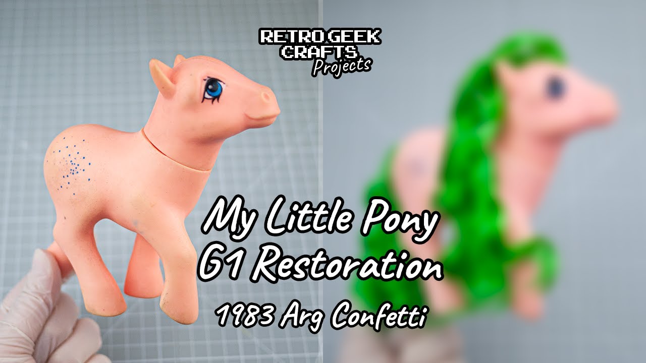 My Little Pony G1 Restoration: Confetti Vintage Hasbro Toy 1984 Reroot Deep Clean Repair - Top Toys