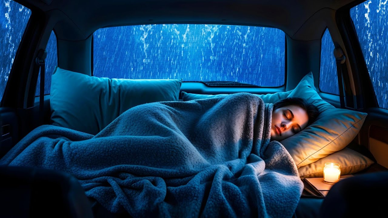 Rain Sounds for Sleep 🚗 Calm Car Rain to Relax Your Mind Quickly