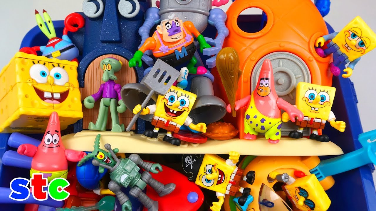 Caja Gigante de Juguetes de Bob Esponja y Patricio 🧽🌟 (Colección de Personajes de Bob Esponja)