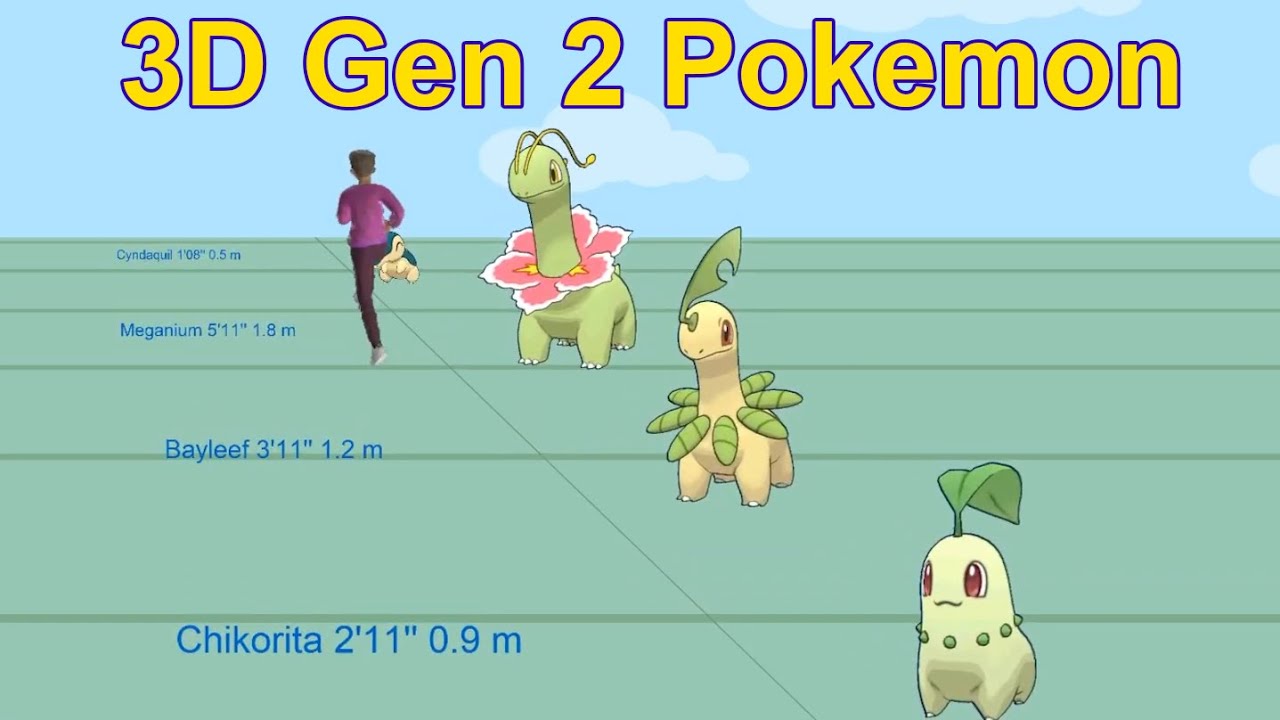 [3D] All Gen 2 Pokémon Size Comparison (Johto)
