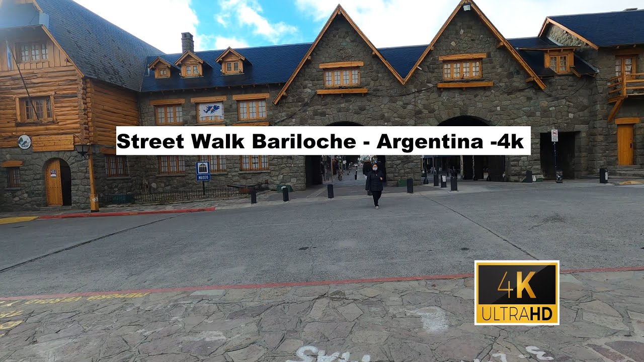 🇦🇷 Fantastic Street Walk Bariloche - Argentina - 4k