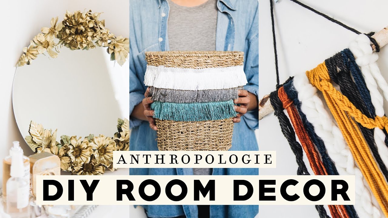 DIY ROOM DECOR! AFFORDABLE ANTHROPOLOGIE INSPIRED DECORATIONS 2018 | Nastazsa