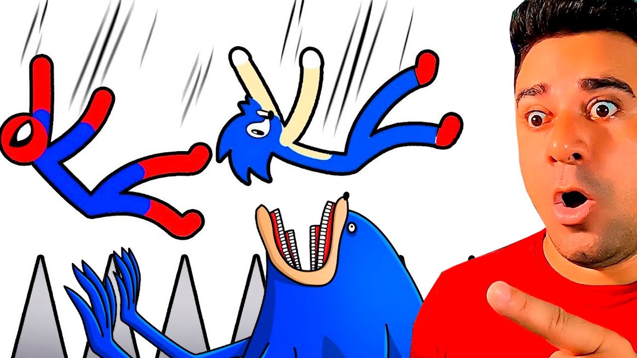 REAGINDO a SONIC VS HOMEM ARANHA 9.784.235% IMPOSSÍVEL Pista de Obstáculos
