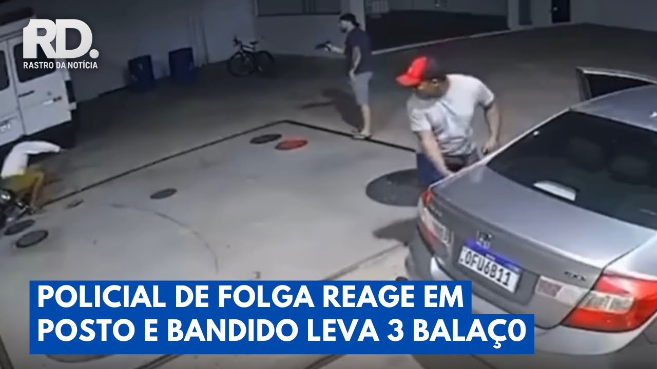 Policial de folga reage a tentativa de assalto em posto e surpreende criminoso | Rastro da Notícia