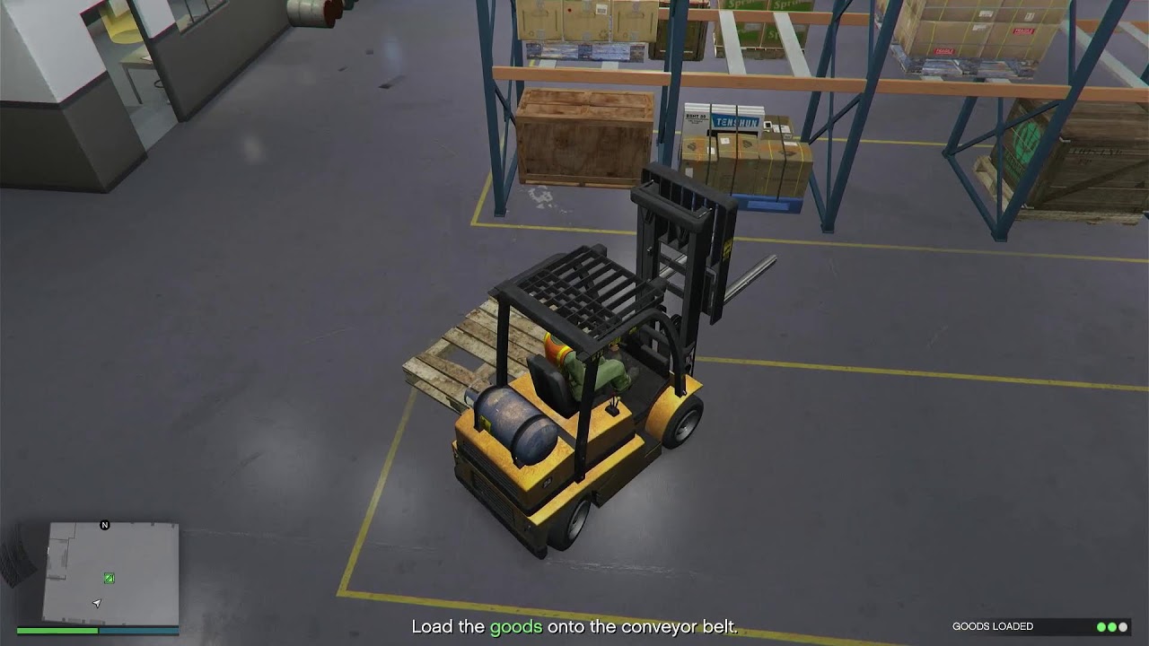Odd Jobs GTA Online -  Work for Alpha Mail as a Forklift Operator