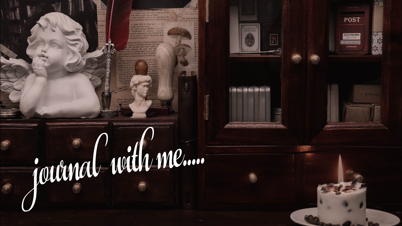 Journal with me Coffee theme | ASMR | Vintage journaling | TheHazel