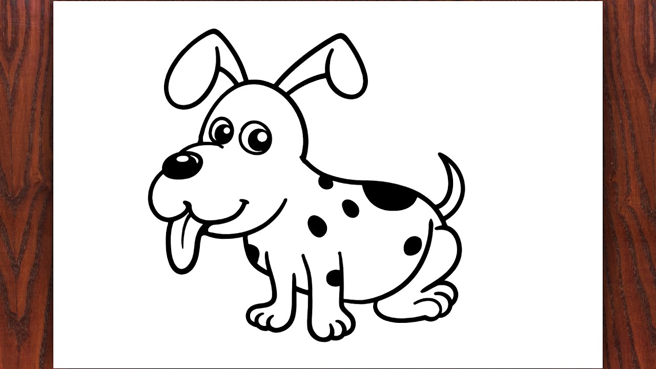 Cute Dog Drawing Step by Step || Dog Sketch Drawing Tutorial || Easy Drawing for Beginners