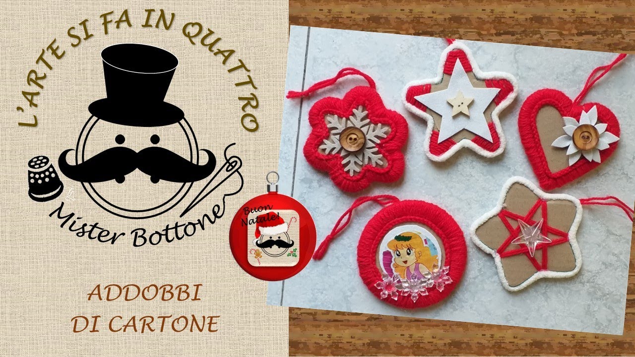 Come fare un DECORO NATALIZIO con cartone e lana | tutorial | Decorazioni natalizie fai da te