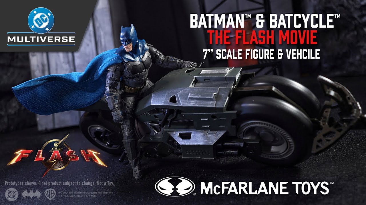 NEW DC Multiverse The Flash Movie&trade;:  Batman&trade; & Batcycle&trade; (2-Pack) 7