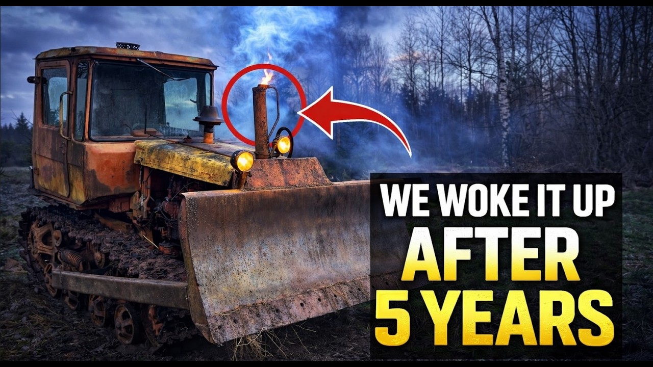 Советский бульдозер ДТ-75 ЗАПУЩЕН после 5 ЛЕТ! | Холодный запуск, привод и техническое обслуживание