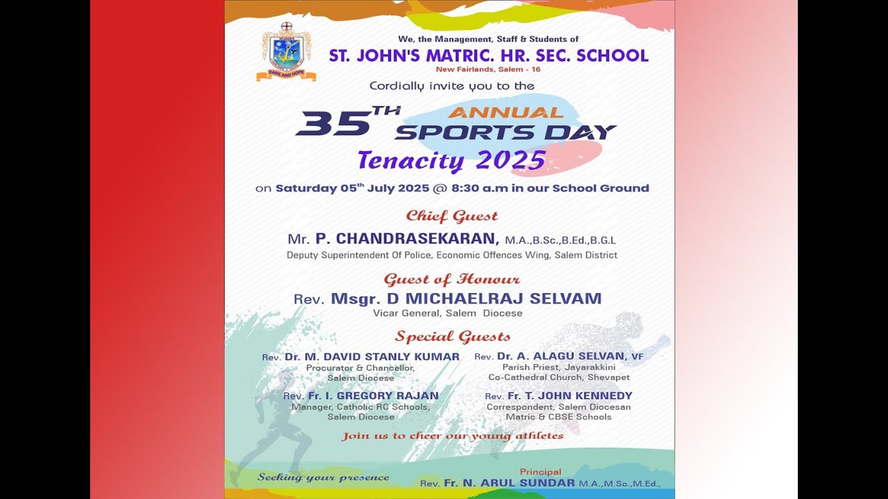 St. John's Matriculation Higher Secondary School's 35th Annual Sports Day