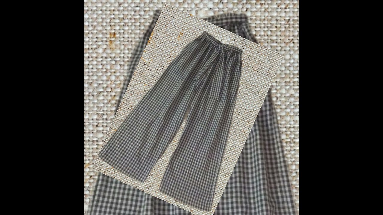 #تفصيل 🔔وخياطه 👖بنطلون (سروال)واسع للبنات سن✨ 12/10سنه بطريقه سهله للمبتدئين