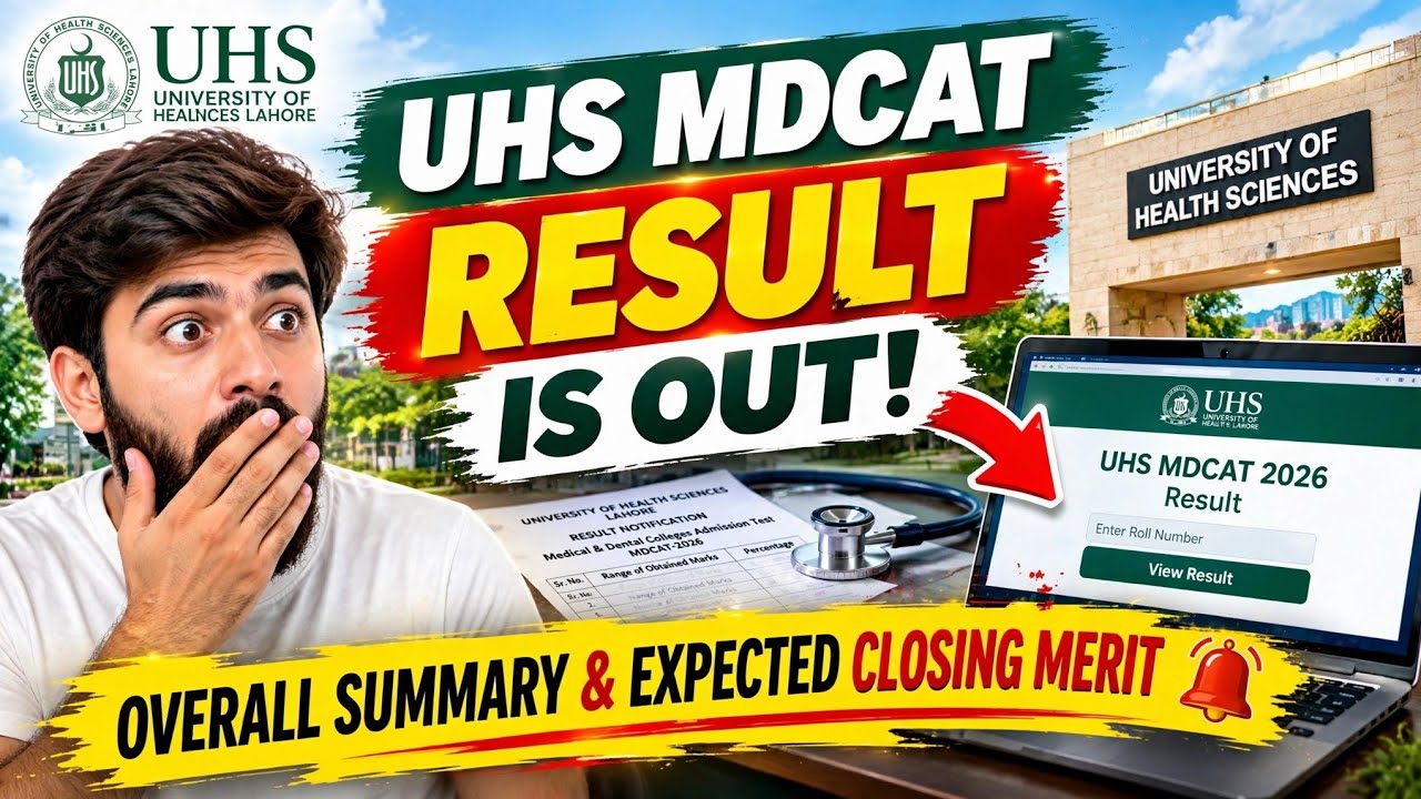 Результаты UHS MDCAT 2026 опубликованы | Проверьте свой результат прямо сейчас | Ожидаемый итогов...