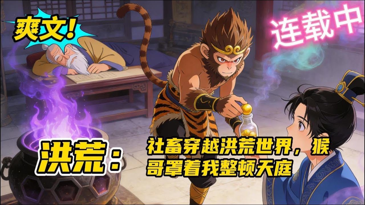 《洪荒：社畜穿越洪荒世界，猴哥罩着我整顿天庭》无系统+西游洪荒+宝莲灯+七仙女+白蛇传+八仙过海+各种民间神话故事。#爽文 #玄幻 #小说