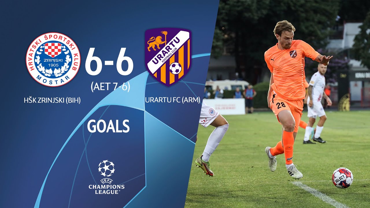 UCL. HŠK Zrinjski - Urartu FC 2-3 (pen 7-6). Goals