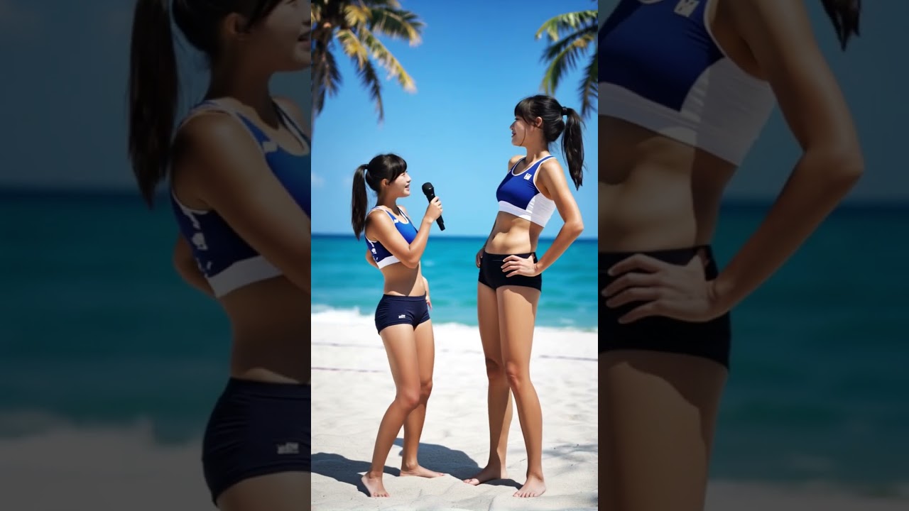 In this video, a volleyball girl #funstartshere #beach #volleyball #jointhefun
