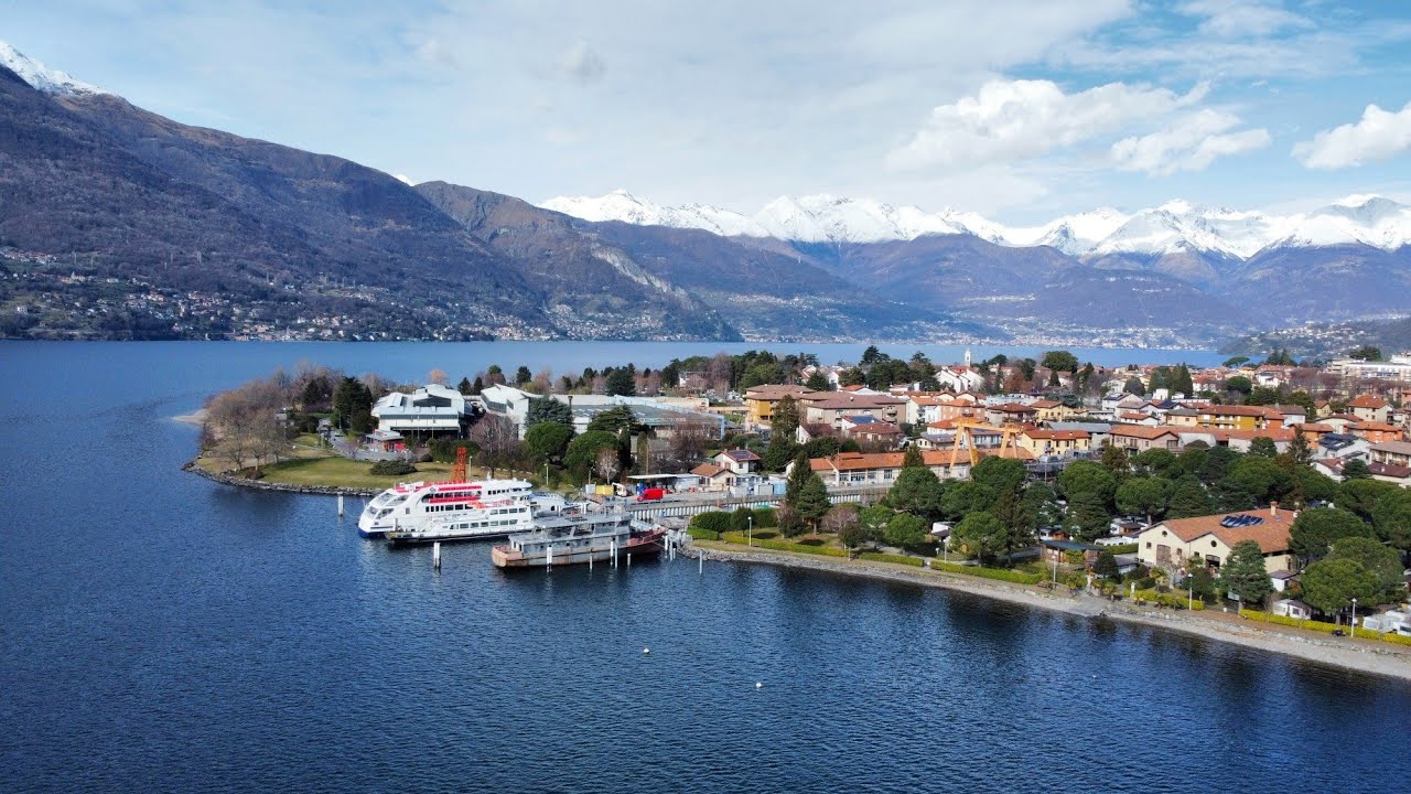 Dervio lago di Como Italia by drone 4k