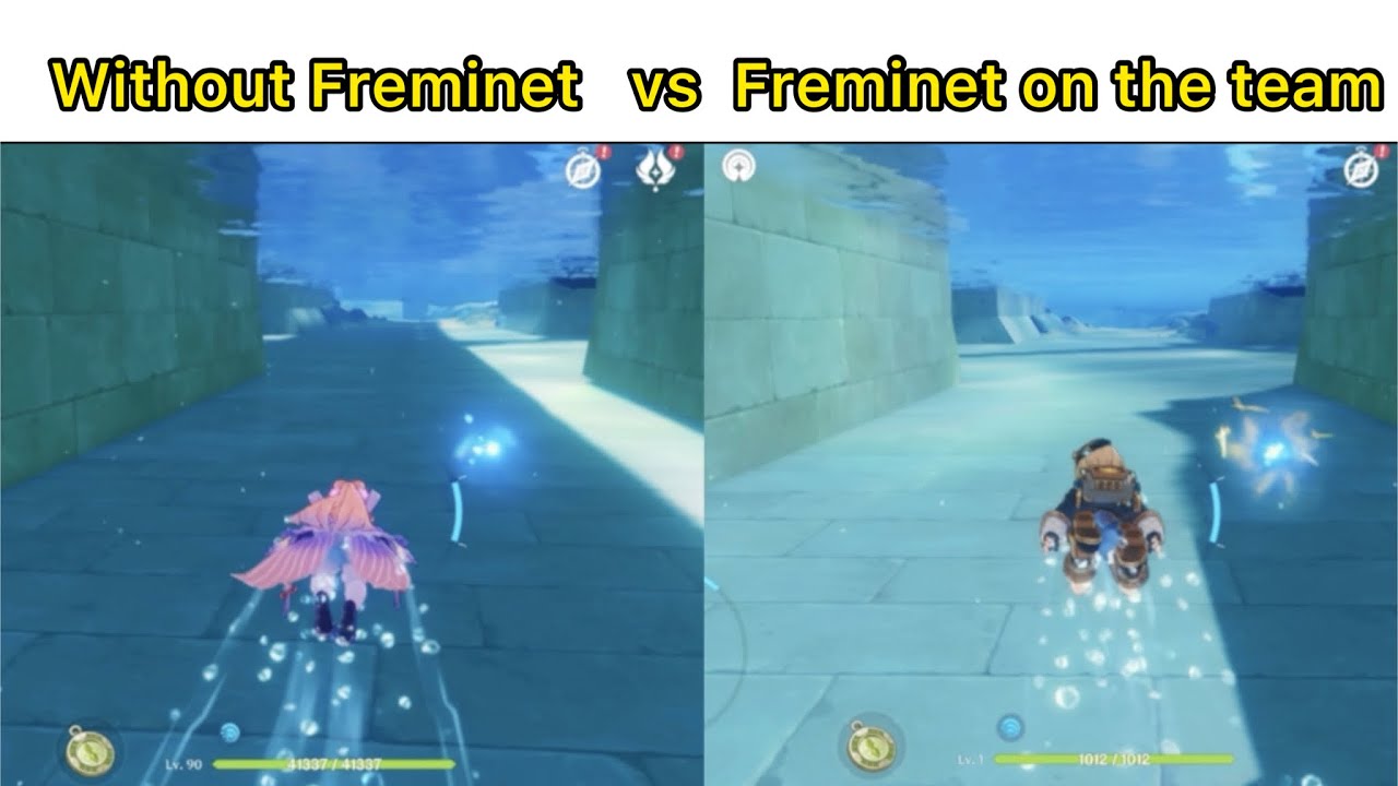 When you compare freminet&rsquo;s underwater stamina with other character..
