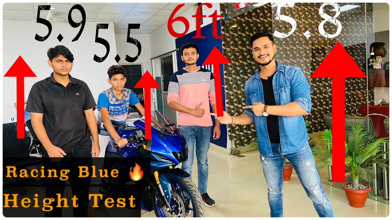 Yamaha R15v4 / R15m Seat HEIGHT Test | Will 5.4, 5.8, 6 WORK ? R15 V4 Racing Blue Color Edition