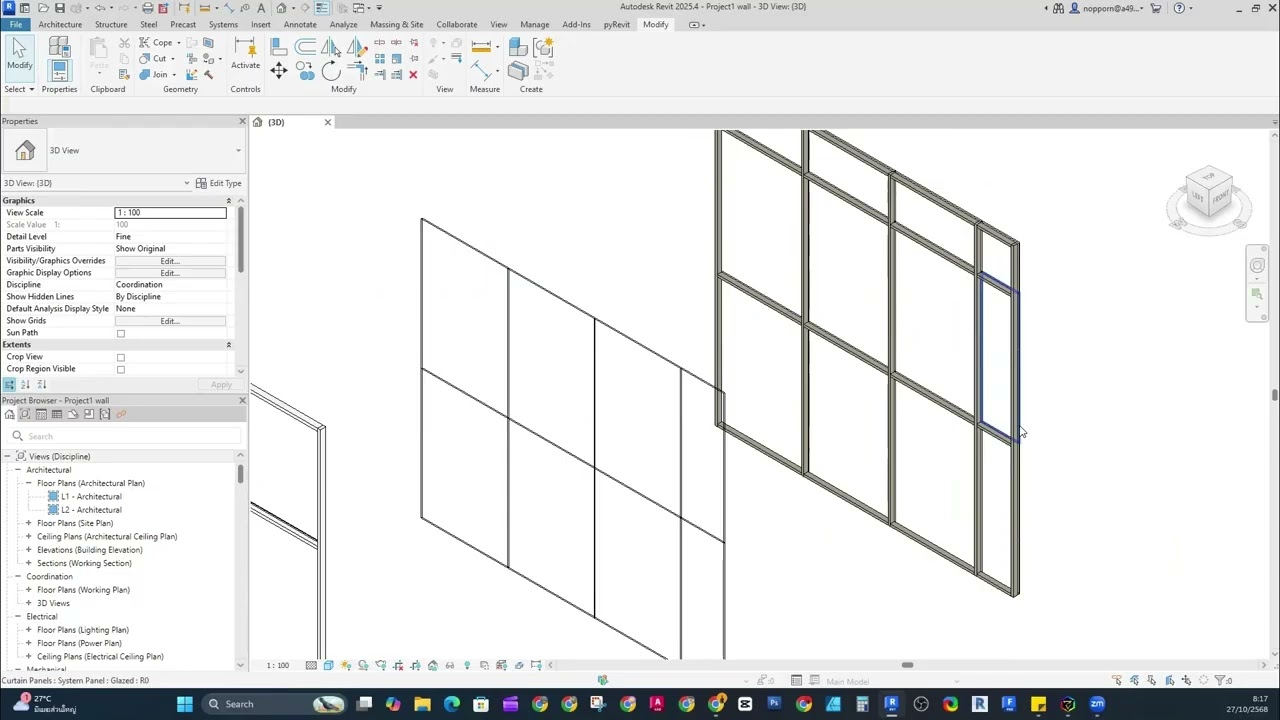 Types of Wall Creation in Revit สอนการสร้างผนังในแต่ละแบบ