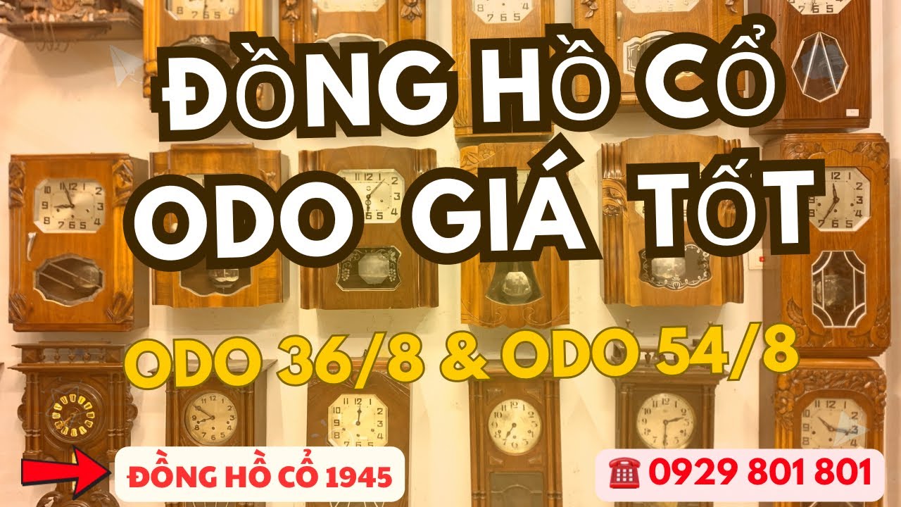 Đồng hồ cổ ODO 36/8, ODO 54/8 - Đồng hồ cổ Pháp giá tốt, âm thanh chuẩn Châu Âu