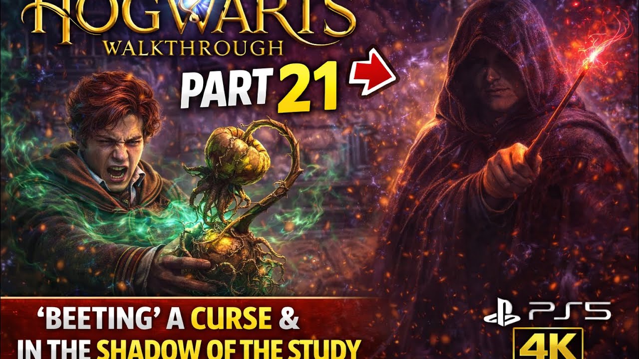 Hogwarts Legacy Walkthrough Part 21 – ‘Beeting’ a Curse & In the Shadow of the Study | PS5 4K