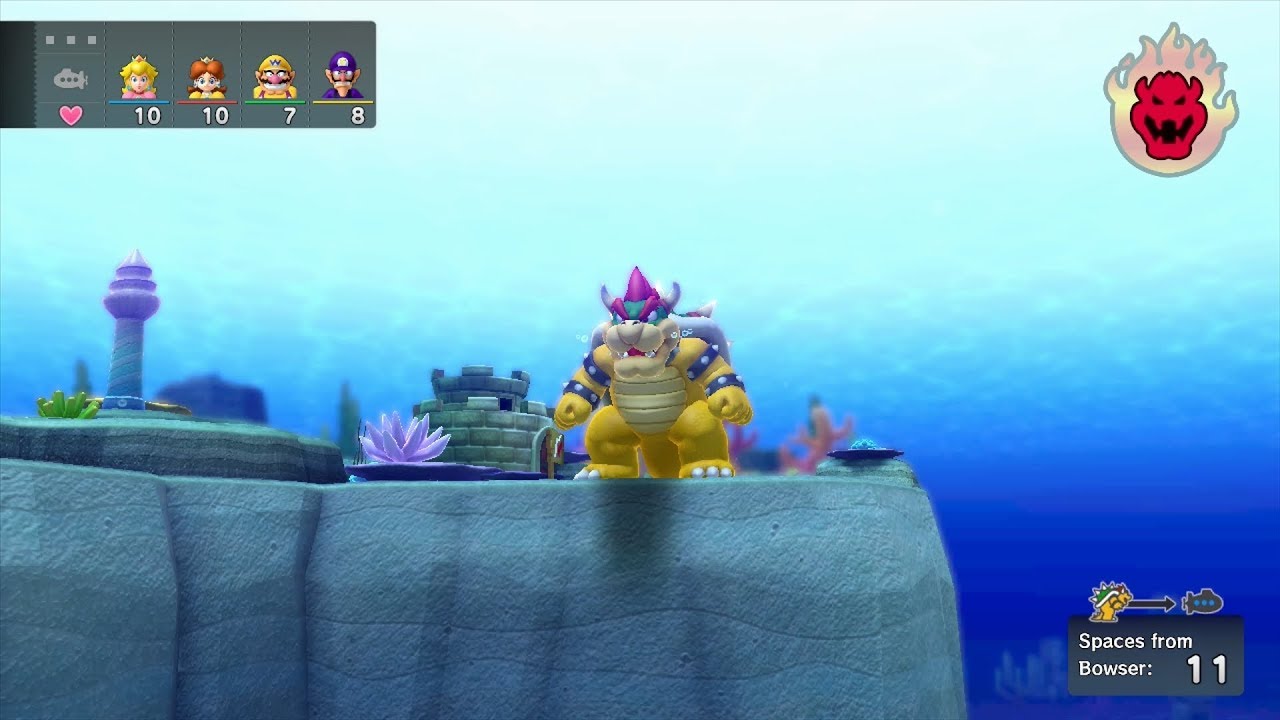Mario Party 10 Bowser Party #118 Peach, Daisy, Wario, Waluigi Whimsical Waters Master Difficulty